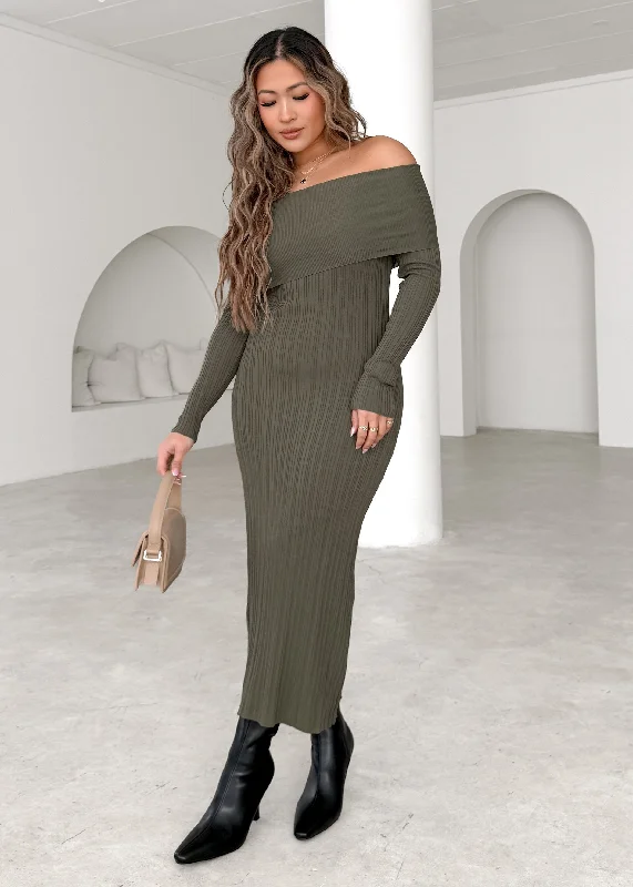 eliora-off-shoulder-knit-maxi-dress-khaki