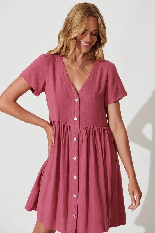 horizon-smock-dress-in-deep-rose-linen-blend