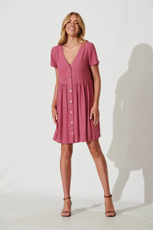 horizon-smock-dress-in-deep-rose-linen-blend