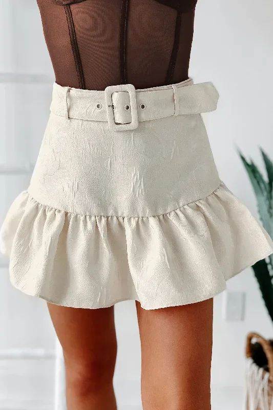 Innocent Intentions Embroidered Mini Skort (Ecru)