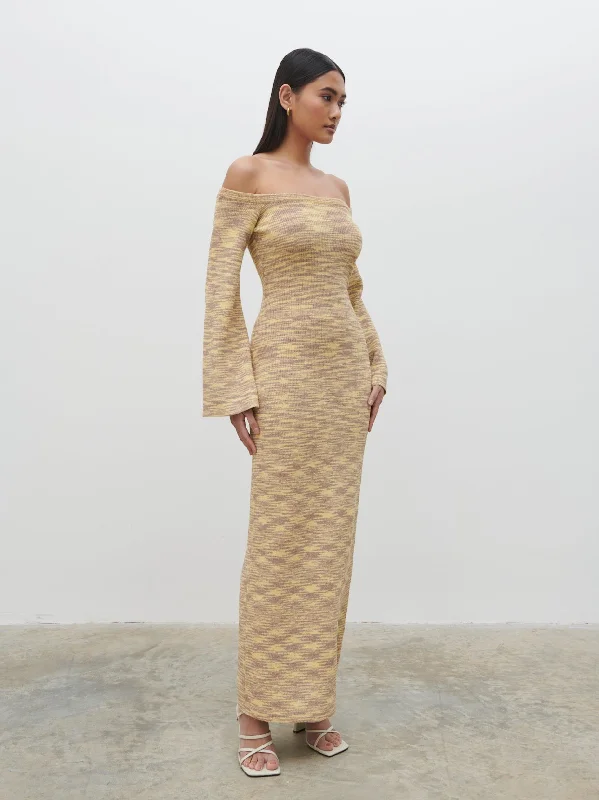 joanna-bardot-knit-maxi-dress-lemon-melange