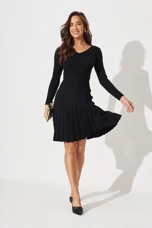 Koby Knit Dress In Black