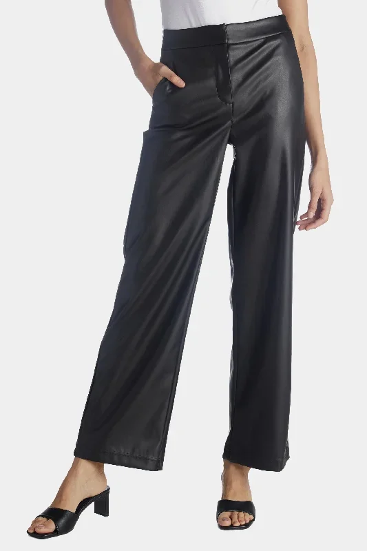 Leather Flat Front Trouser