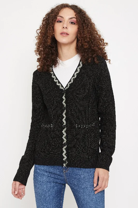 Madame Black Color Cardigan