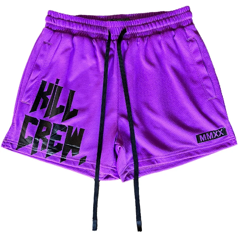 MUAY THAI SHORTS (MID THIGH CUT) - PURPLE