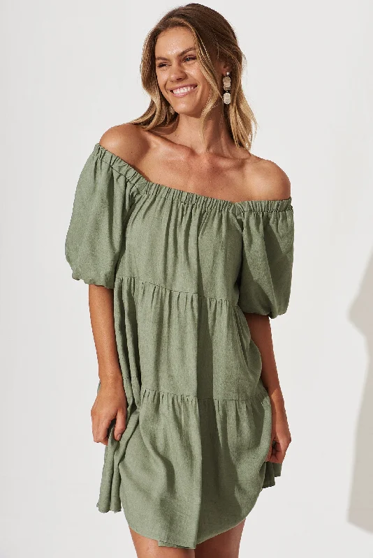 nessa-smock-dress-in-khaki-linen-blend