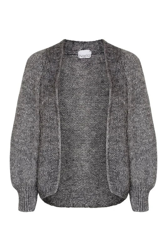 Noella - Fora Knit Cardigan - 019 Dark Grey Melange