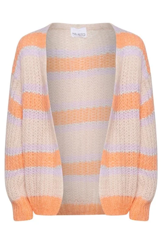 Noella - Pacific Knit Cardigan - Apricot/Lavender Mix