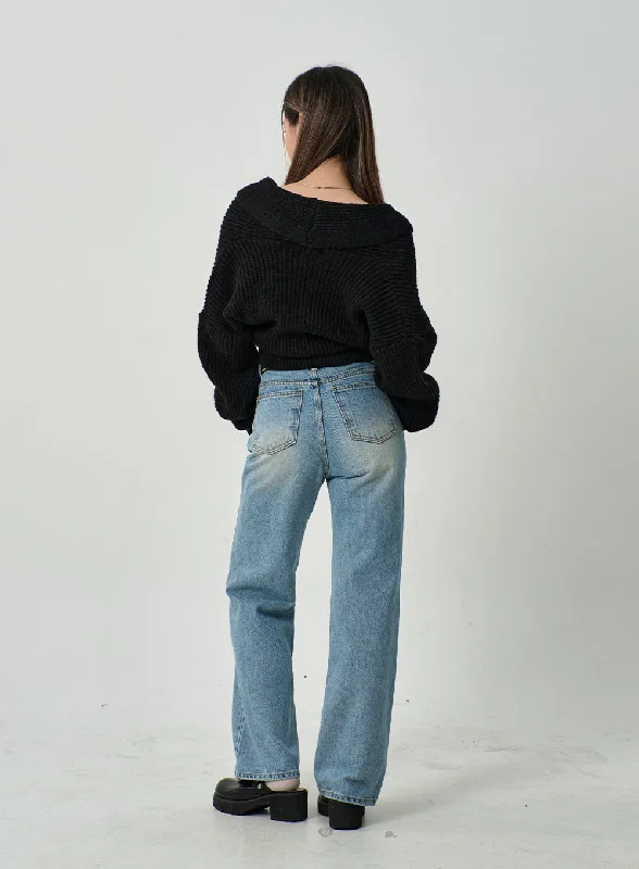 off-shoulder-v-neck-crossed-sweater-cd19