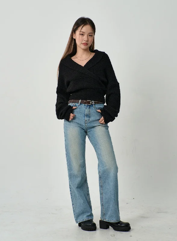 off-shoulder-v-neck-crossed-sweater-cd19