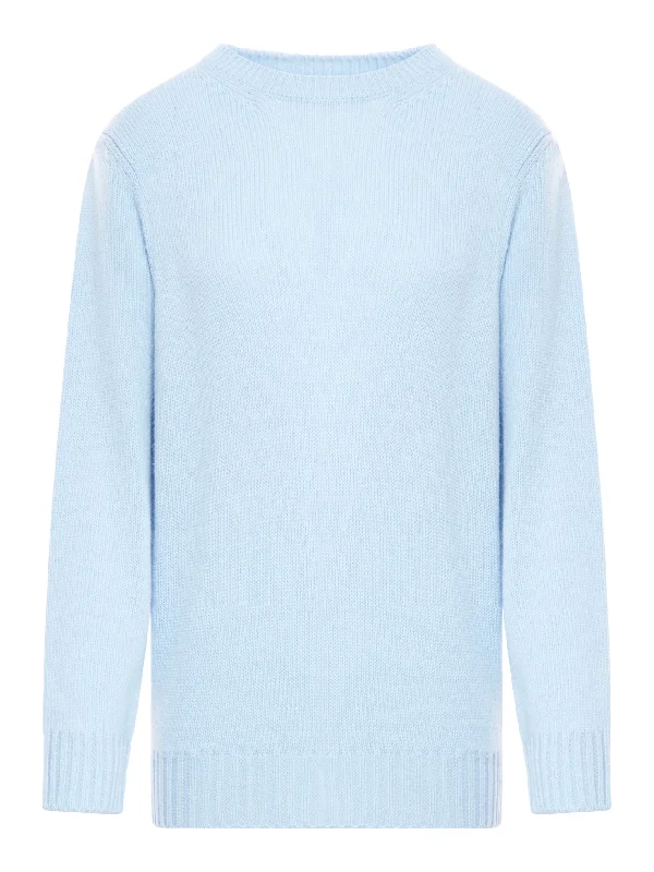 Crew-neck sweater in cashmere wool