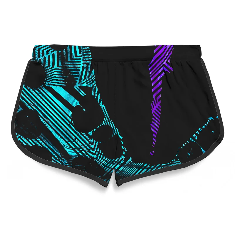 primordial-flow-purple-womens-retro-shorts