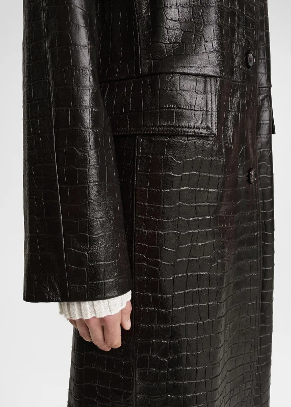 raglan-sleeve-croco-embossed-coat-dark-brown