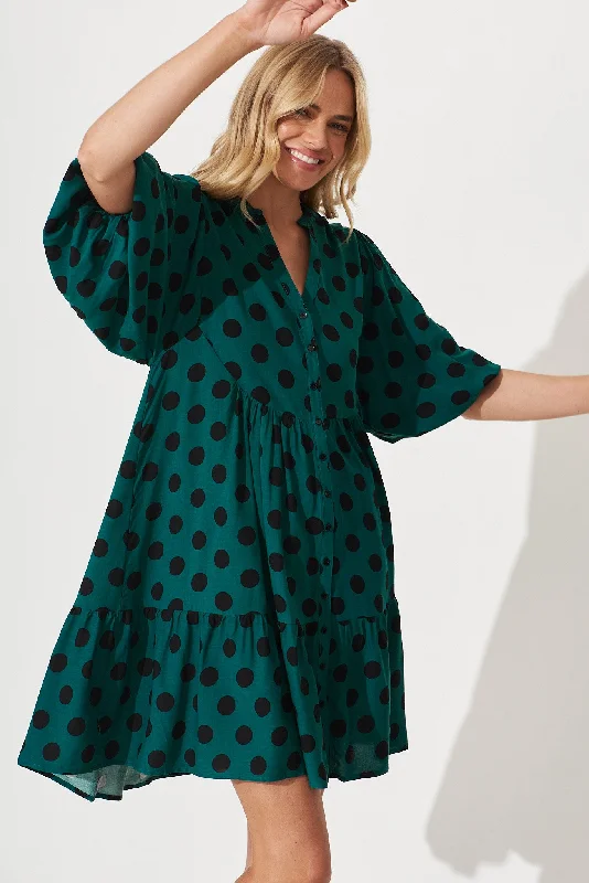 revue-shirt-dress-in-teal-with-black-spot-print