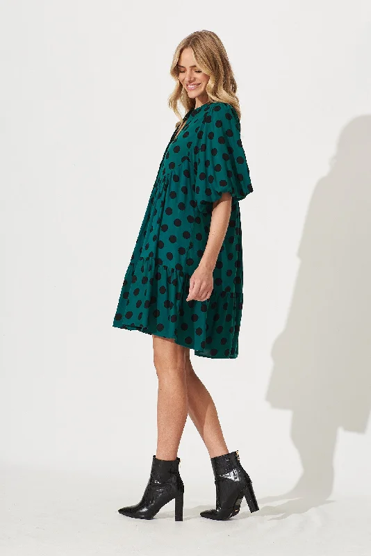 revue-shirt-dress-in-teal-with-black-spot-print