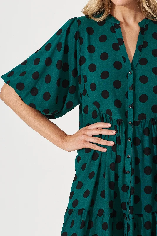 revue-shirt-dress-in-teal-with-black-spot-print