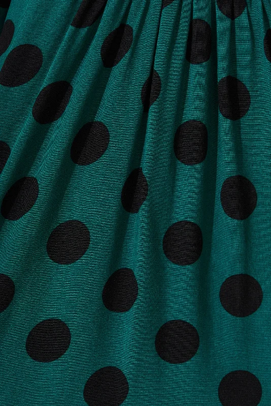 revue-shirt-dress-in-teal-with-black-spot-print