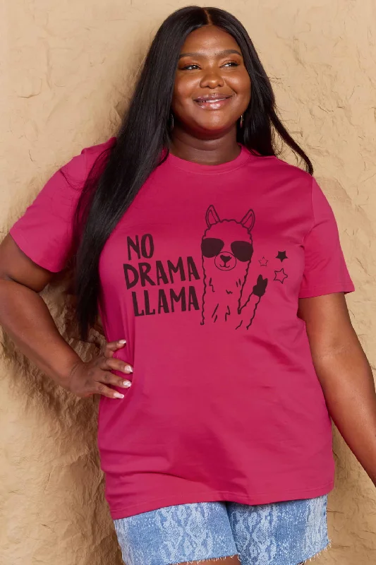 simply-love-full-size-no-drama-llama-graphic-cotton-tee