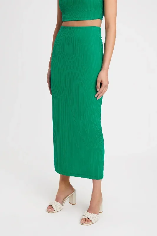 staple-rib-midi-skirt-dans-green