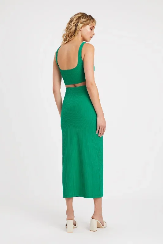 staple-rib-midi-skirt-dans-green