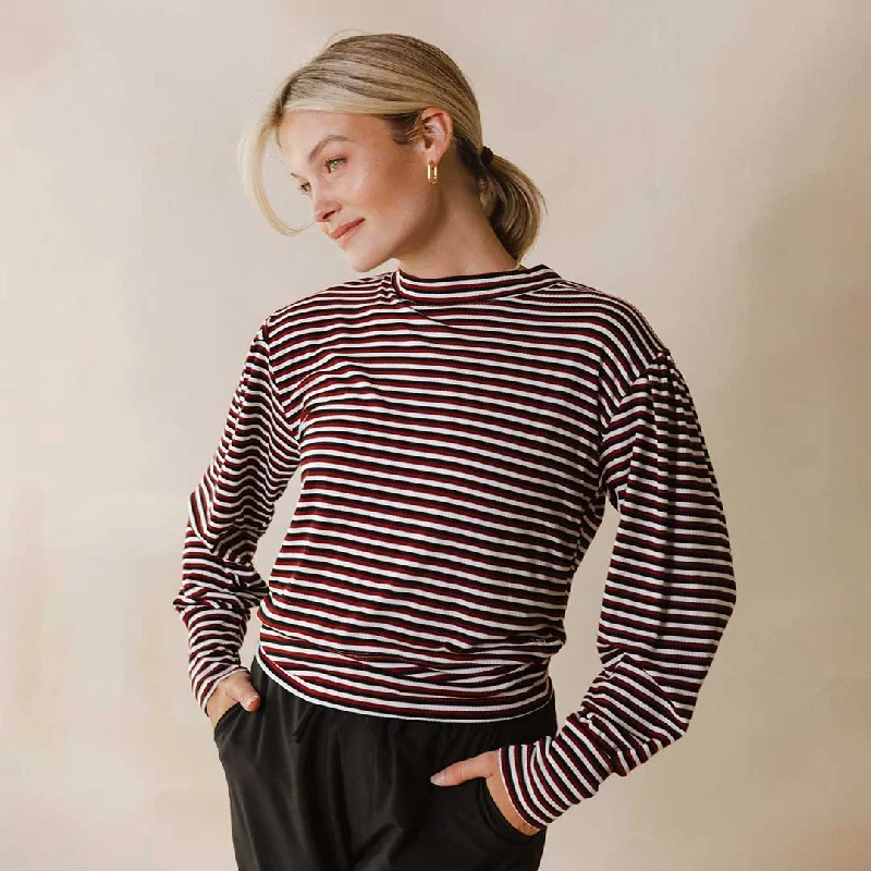 the-coco-long-sleeve-burgundy-stripe