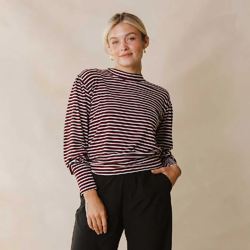 the-coco-long-sleeve-burgundy-stripe