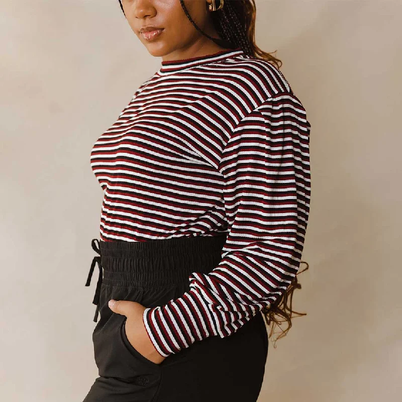 the-coco-long-sleeve-burgundy-stripe