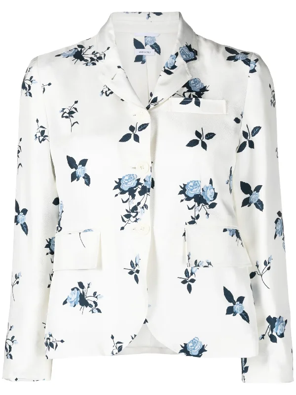 Silk Floral Slim Fit Sport Coat