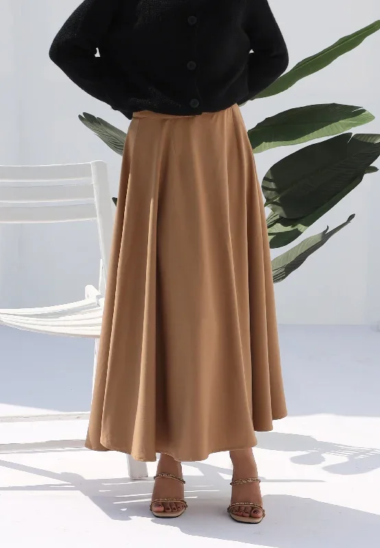 TwirlTide Skirt Tan