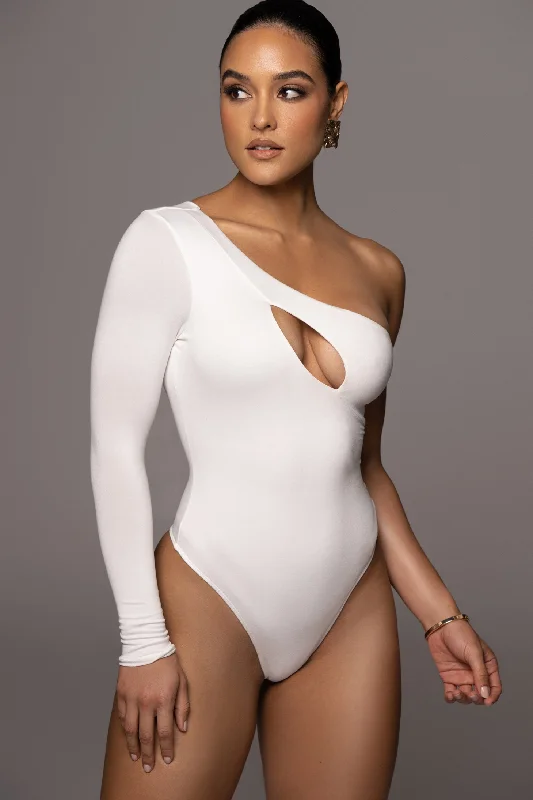 White Darla Keyhole Bodysuit