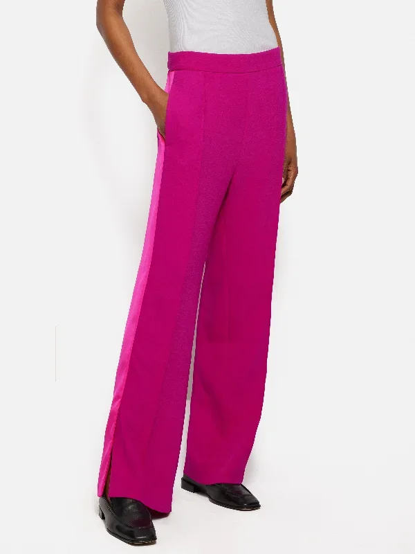 Wide Leg Tuxedo Trouser | Pink